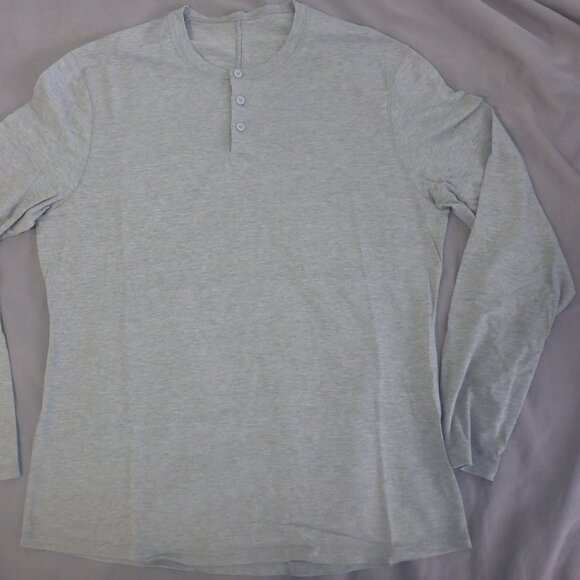 Mens Lululemon Vintage Henly L/S T-shirt - Picture 1 of 4